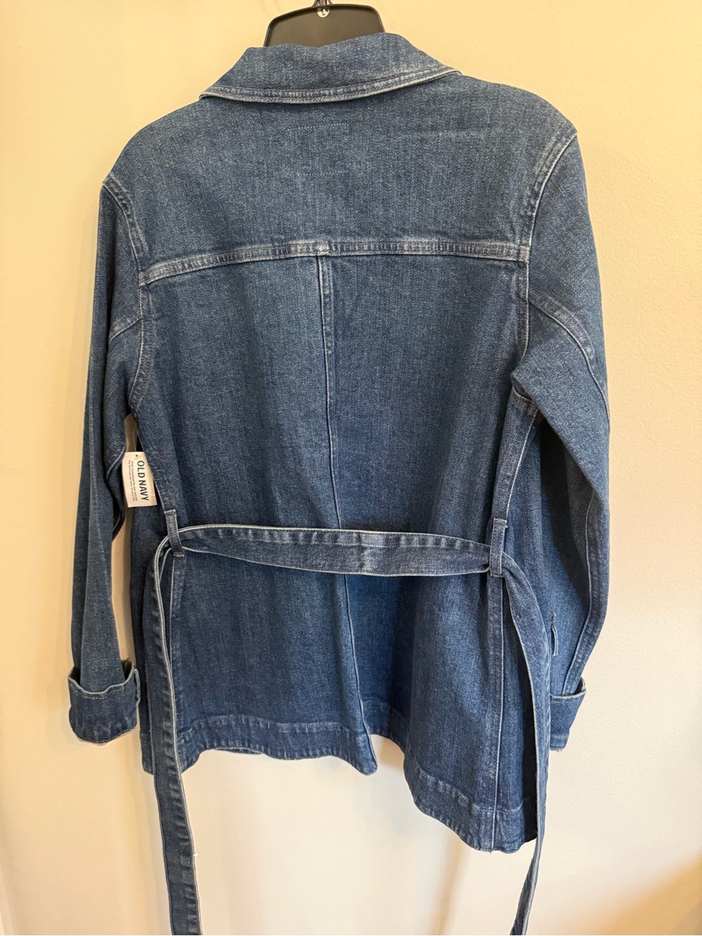 Old Navy Dark Blue Denim Tie-Waist Jacket - Picture 5 of 5